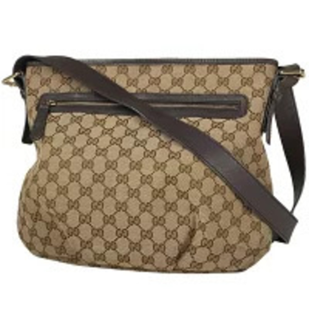 Gucci GG Canvas Messenger Bag brown monogram crossbody